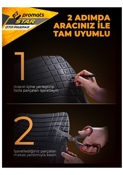 Chevrolet Evanda 2023 Uyumlu 4d Havuzlu Paspas Takımı