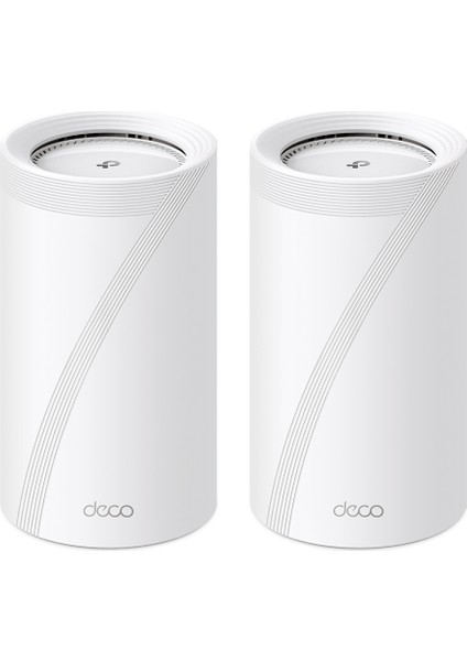 Deco BE85(2-pack), BE19000 Mbps, 1x 10Gbps LAN/WAN Portu, 320 MHz Kanallar, 6 GHz Bandında Çalışır, 200 Cihaza Kadar Bağlanılabilirlik, VPN, WPA3, Üç Bantlı Wi-Fi 7 Mesh Sistemi