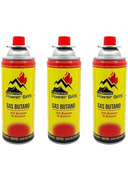 Bütan Propan Kamp Gaz Kartuşu 227GR 400ML 3ADET
