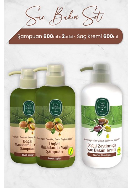 Macadamia Yağlı Şampuan 600 Ml X 2 Adet Ve Saç Kremi