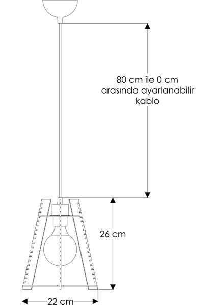 Siyah Modern Sarkıt Avize