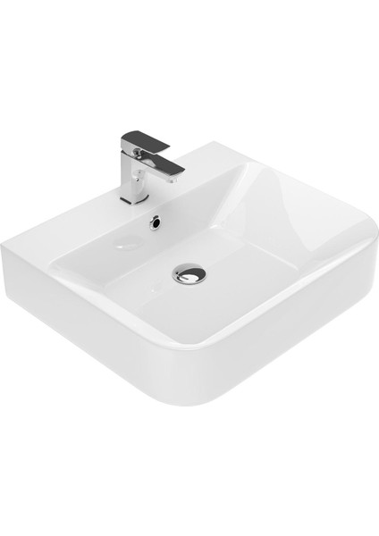 Mia White Black Çanak Lavabo