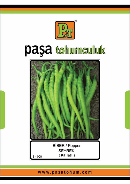 Seyrek Kıl Tatlı Biber Tohumu 5 Gr. 100 Paketli Kutu BSK5*100