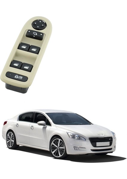 Peugeot (Pejo) 508 Sol Dörtlü Cam Düğmesi Anahtarı 2010--2017[KOPYASI]