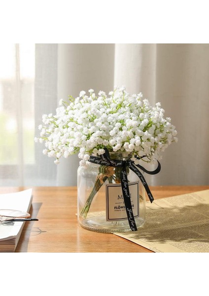 10 Adet Gypsophila Yapay Çiçek Buketi Gypsophila Beyaz Büyük Çiçekler (Yurt Dışından)