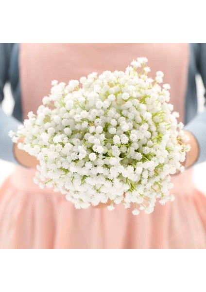 10 Adet Gypsophila Yapay Çiçek Buketi Gypsophila Beyaz Büyük Çiçekler (Yurt Dışından)