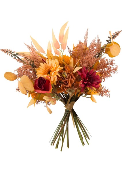 2 Paket Yapay Sonbahar Çiçek Buketi Sonbahar Düğün Buketi Düğün Sutyeni Için (Yurt Dışından)