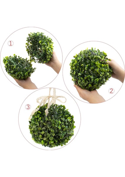 Esinti 2 Paket Yapay Şimşir Budama Bitki Topları Masa Dekorasyonu Için Dekoratif (Yurt Dışından) fiyatları
