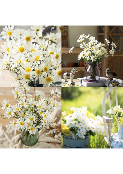10 Adet Yapay Çiçekler Ipek Papatya Yapay Gerbera Papatya (Yurt Dışından)