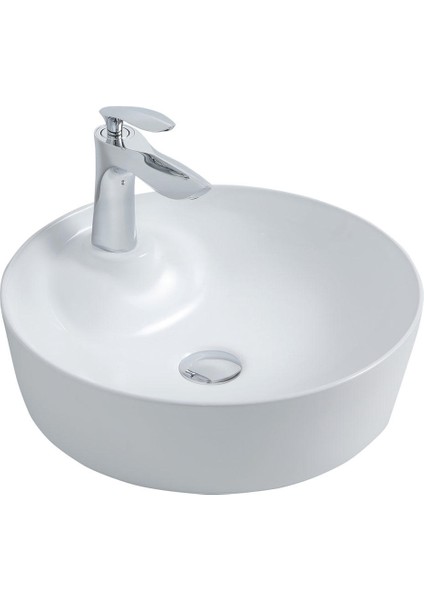 Alanya White Yuvarlak Lavabo