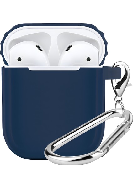 Buff Airpods 2 Rubber Silikon Kılıf Dark Blue