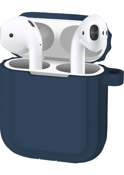 Buff Airpods 2 Rubber Silikon Kılıf Dark Blue modelleri