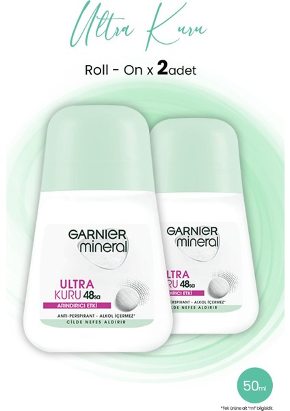 Mineral Ultra Kuru Roll-On 48 Saat x 2 Adet