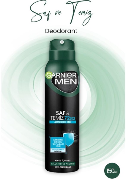 Men 72H Saf ve Temiz Erkek Deodorant 150 ml