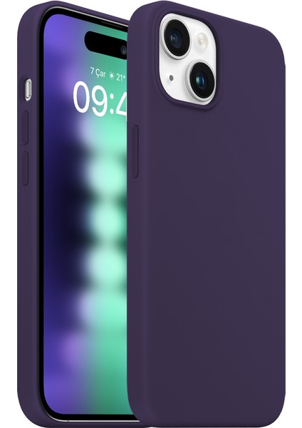 iPhone 15 Plus Rubber Fit Kılıf Purple