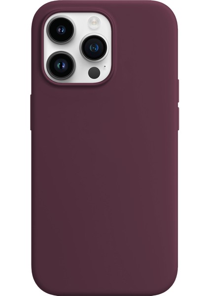 iPhone 15 Pro Max Rubber Fit Kılıf Wine Red