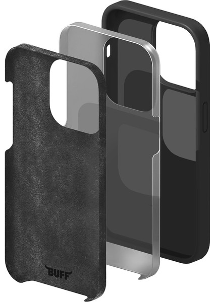 Buff iPhone 15 Rubber Fit Kılıf Black