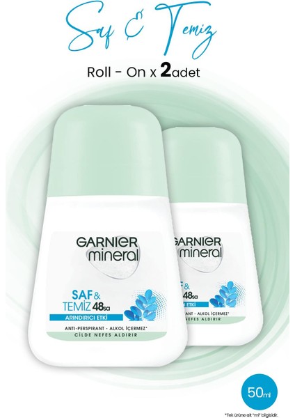 Mineral Saf ve Temiz Roll-On Deodorant x 2 Adet