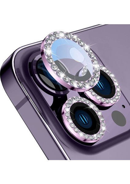 Buff iPhone 14 Pro / 14 Pro Max Diamond Lens Koruyucu Pink