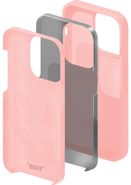 Buff iPhone 15 Pro Max Rubber Fit Kılıf Pink