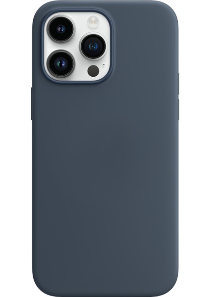 iPhone 15 Pro Rubber Fit Kılıf Storm Blue