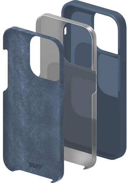 iPhone 15 Pro Rubber Fit Kılıf Storm Blue