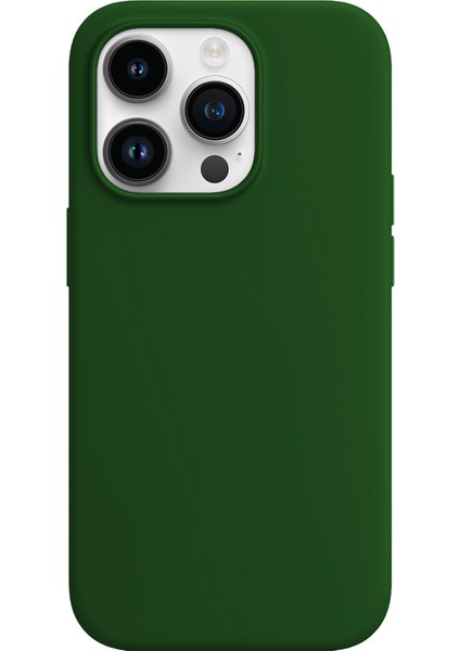 Buff iPhone 15 Pro Rubber Fit Kılıf Dark Green