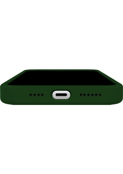 Buff iPhone 15 Pro Rubber Fit Kılıf Dark Green