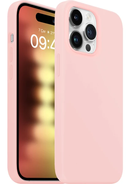 iPhone 15 Pro Rubber Fit Kılıf Pink