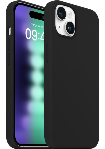 Buff iPhone 15 Plus Rubber Fit Kılıf Black
