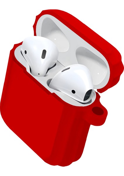 Buff Airpods 2 Rubber Silikon Kılıf Red
