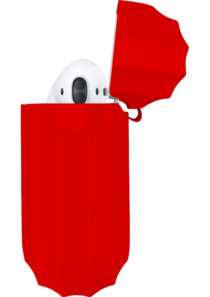 Buff Airpods 2 Rubber Silikon Kılıf Red