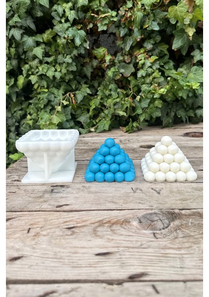 Bubble Piramit Tekli Mum Kalıbı ( Silikon ) 1 Adet