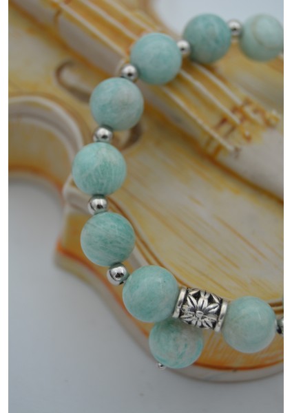 Jewellery Amazonit Doğal Taşından Bileklik