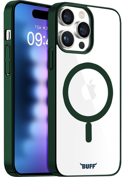 Buff iPhone 15 Pro Max Magsafe Slim Fit Kılıf Dark Green