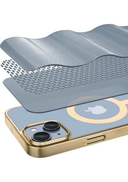 Buff iPhone 15 Magsafe Slim Fit Kılıf Gold