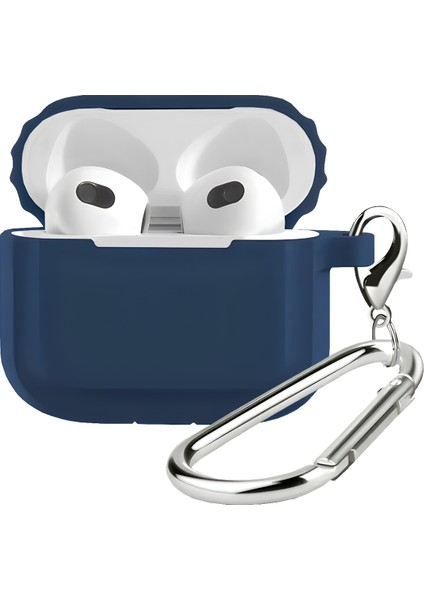 Buff Airpods 3 Rubber Silikon Kılıf Dark Blue