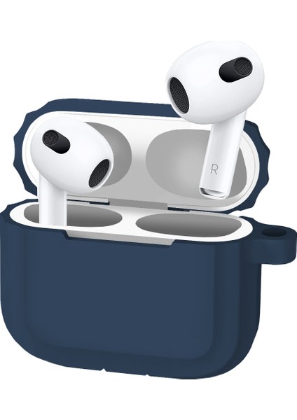 Buff Airpods 3 Rubber Silikon Kılıf Dark Blue modelleri