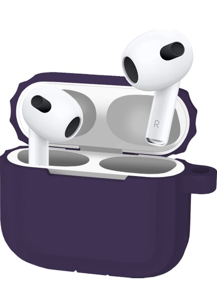 Buff Airpods 3 Rubber Silikon Kılıf Purple modelleri