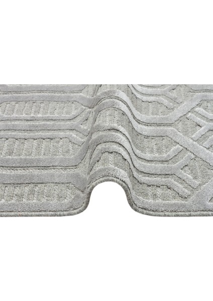 Zenıth Znt 07 Grey Yumuşak Dokulu Natural Yün ve Viskon Ile Üretilen Şık Modern Makine Dokuması Halı