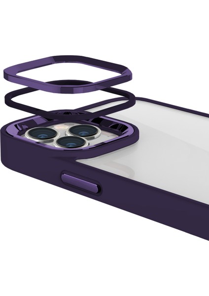 iPhone 13 Pro Max New Air Bumper Kılıf Purple