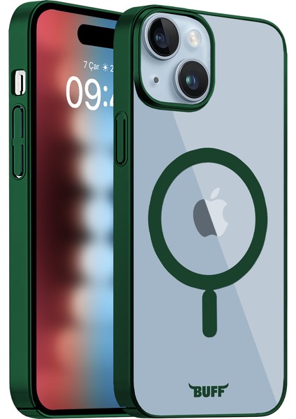 Buff iPhone 15 Magsafe Slim Fit Kılıf Dark Green