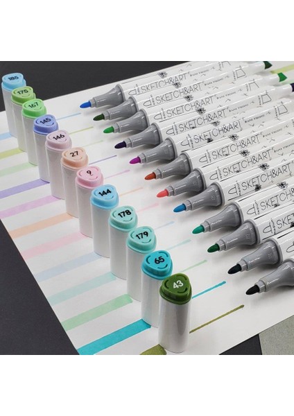 "sketch & Art" Çift Taraflı Marker Kalem 12 Renk-Bahar Peyzajı indirimleri