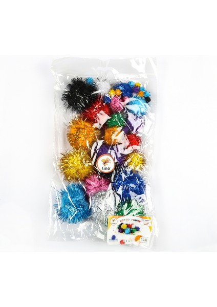 Ponpon Karışık Simli 40'lı (RBZ-2055MIX)