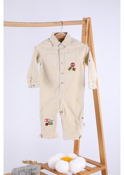 Babyhola Kot Kumaş Kız Erkek Bebek Tulum 12304