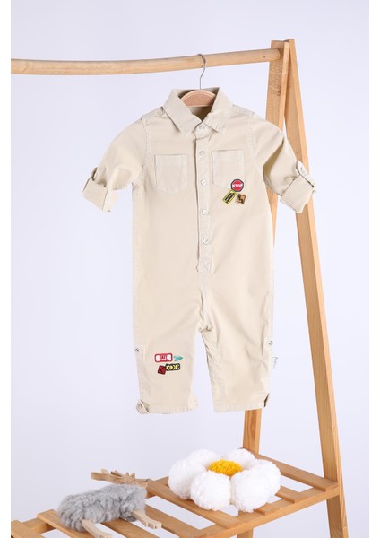 Babyhola Kot Kumaş Kız Erkek Bebek Tulum 12304