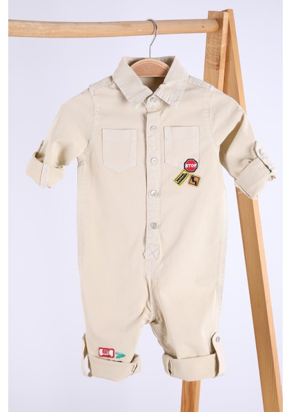 Babyhola Kot Kumaş Kız Erkek Bebek Tulum 12304