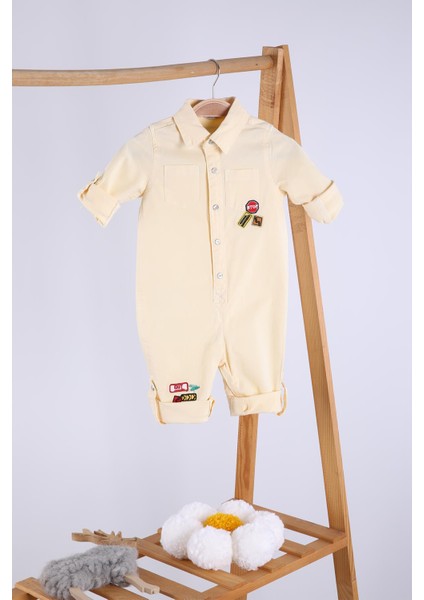 Babyhola Kot Kumaş Kız Erkek Bebek Tulum 12304
