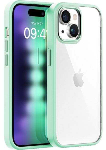 iPhone 15 Plus New Air Bumper Kılıf Light Green