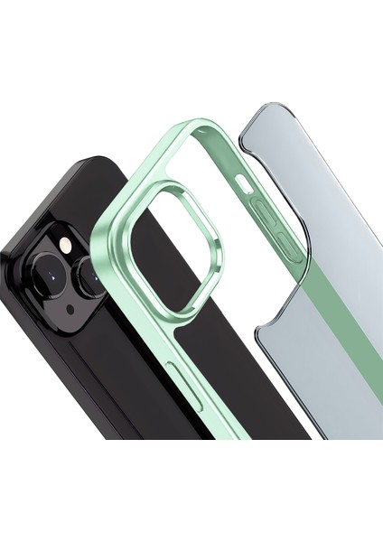 iPhone 15 Plus New Air Bumper Kılıf Light Green